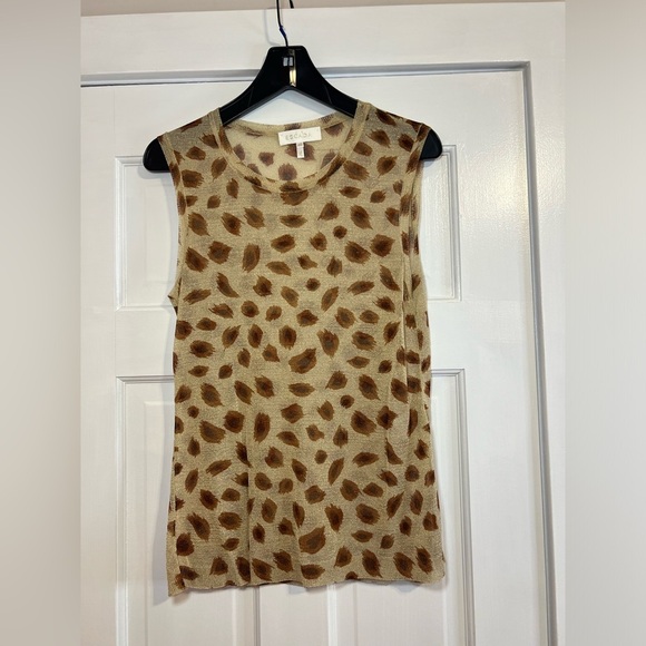 #4 ESCADA • SHEER LEOPARD SHELL BLOUSE • EUC - Picture 1 of 6